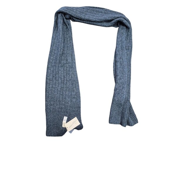 Universal Thread Navy Ribbed Oblong Knit Scarf 72"x8" Soft Acrylic Blend Warm Wi - Picture 6 of 6